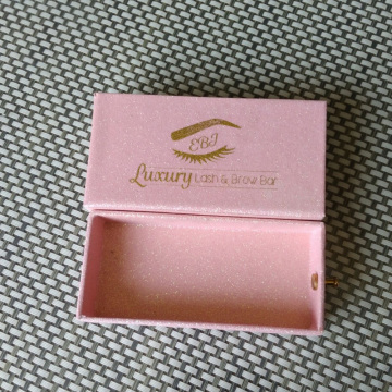 Customized glitter pink eyelash box