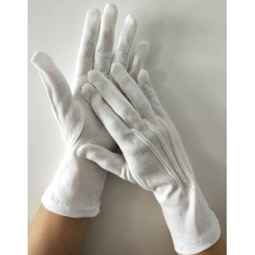 Long Wristed White Cotton Gloves