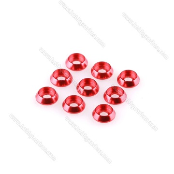 M4 red anodized Aluminum countersunk washer for FPV