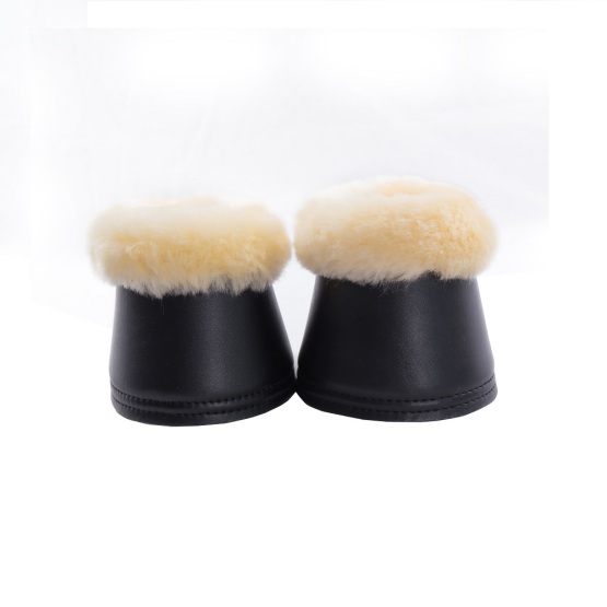 Lambskin bell boots with synthetic leather one pair