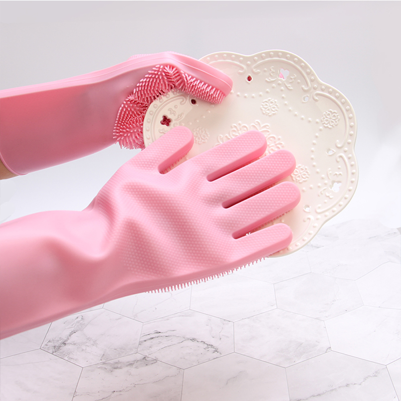 Amazon hot sales magic Silicone dishwashing Kitchen Gloves