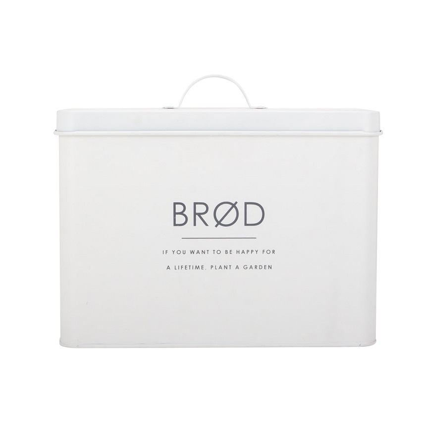 White Large Bread Box