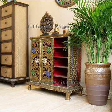 luxury furniture wooden furniture designs Thailand Antique Style Corner Shoes Cabinet