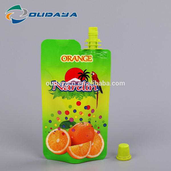 Customized Printing Orange Juice Pouch with Spout