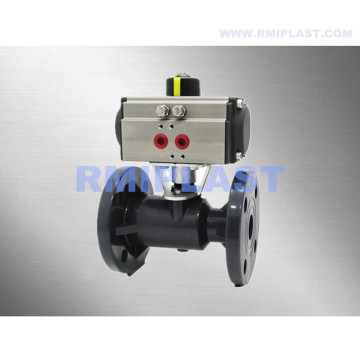 PVC Ball Valve Pneumatic Actuated Double Acting
