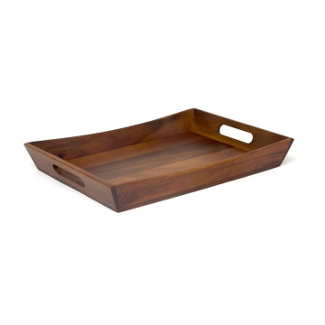 Lipper International 1165 Acacia Curved Serving Tray, 19.88