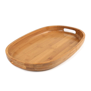 Oval wood design household promotion gift fast food tray