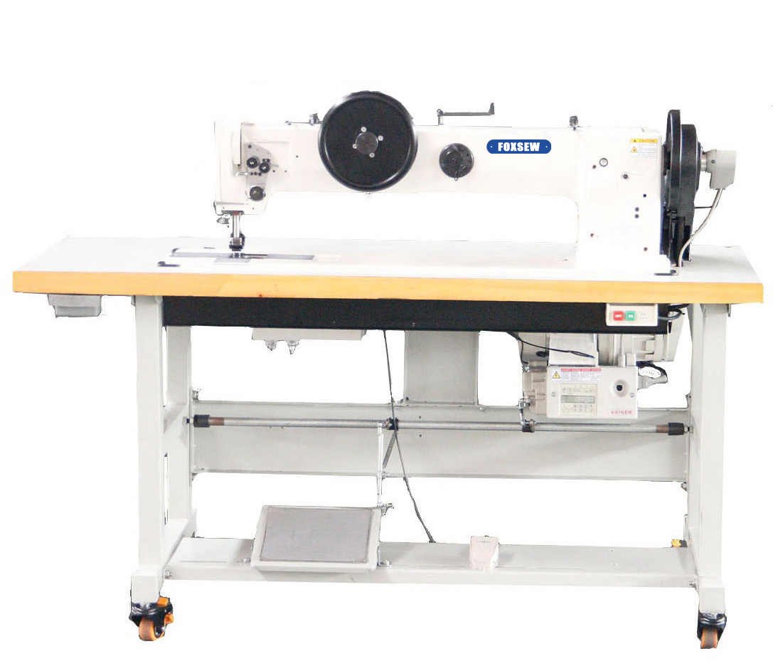 KD-221-762 Long Arm Double Needle Compound Feed Walking Foot Heavy Duty Lockstitch Sewing Machine