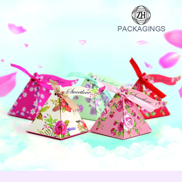 New Design Pyramid Paper Candy Box Gift Box