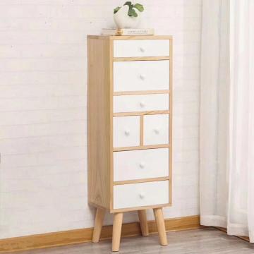 Storage Cabinet Floor Standing Bathroom Unit Wooden White 4 Drawer Cupboard