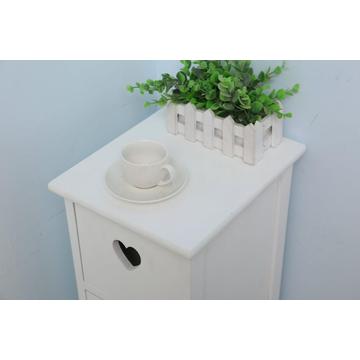 White color 3 Drawer Tall Nightstand bedside table