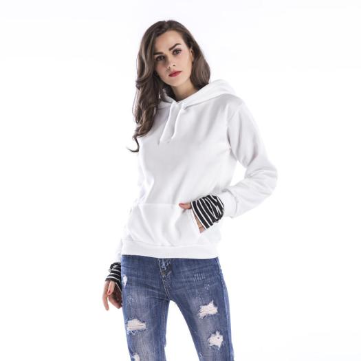 New Women's Plus Velvet Hooded Sweater Sweatshirt