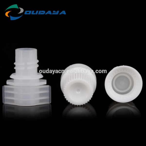 plastic screw spout with cap for beverage bag