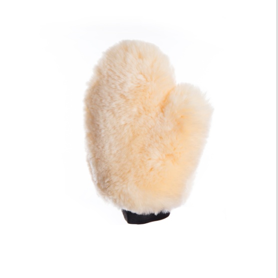 Full Sheepskin Horse Wash Mitt with Finger