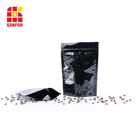 Black Aluminum Foil Pack coffee bags with valve