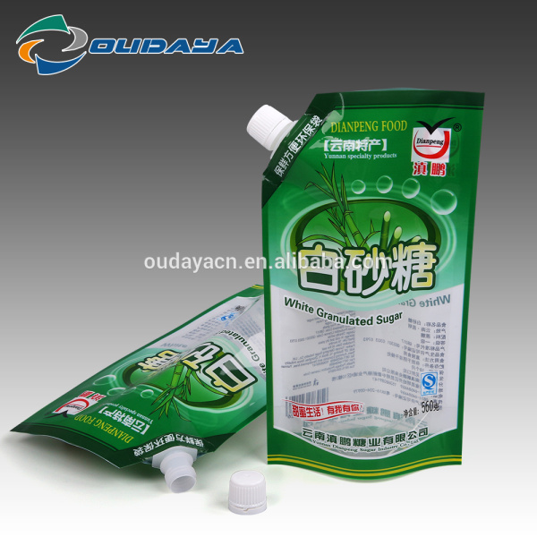 Customized Design Sugar Packaging Pouch with Corner Spout