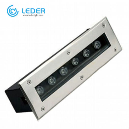 LEDER Linear Black 6W LED Inground Light