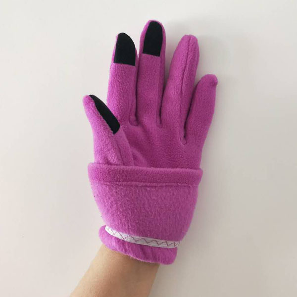 Touch Screen Fleece Gloves For Ladies Elastic