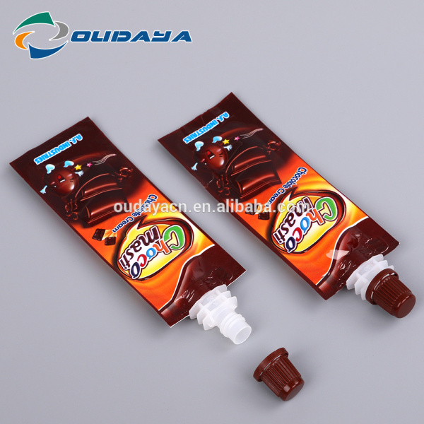 Package 8.2mm Spout Liquid Chocolate Cream Packaging Pouch
