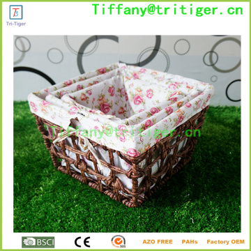 High quality papyrus woven handmade basket Cheap laundry baskets