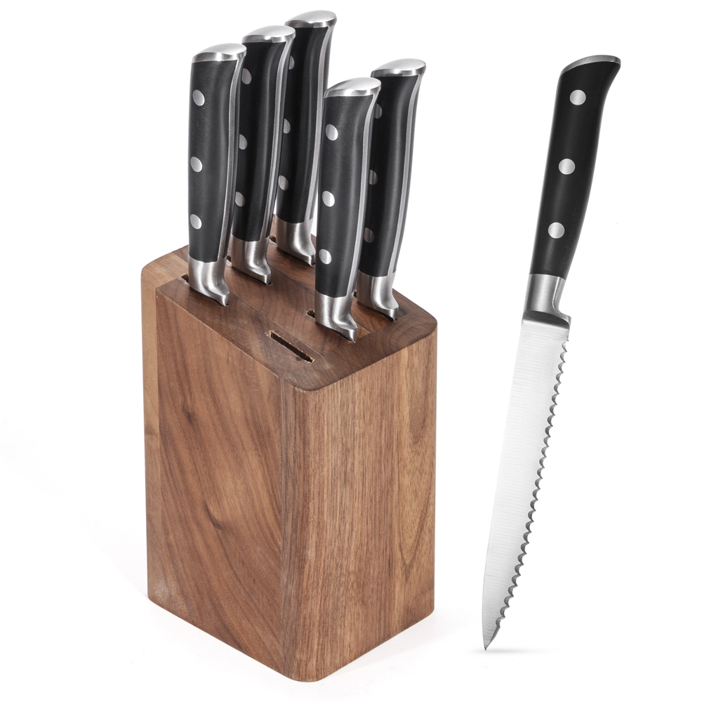 stainless steel steak knife with serration