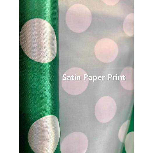 100% Polyester Microfiber Paper Print Satin