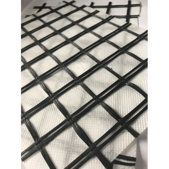 Composite Coated Fiberglass Geogrid With Nonwoven Geotextile