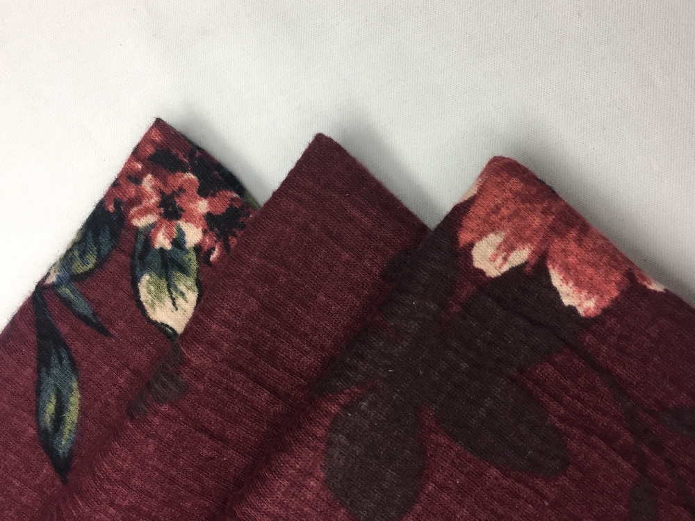Cotton Tripe Crepe Print Knit Fabric