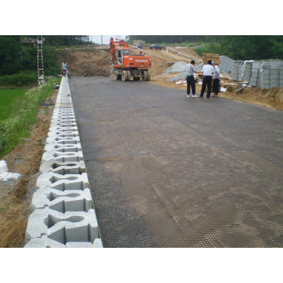 Knitted Glassfiber Geogrid With Geotextile Geocomposite