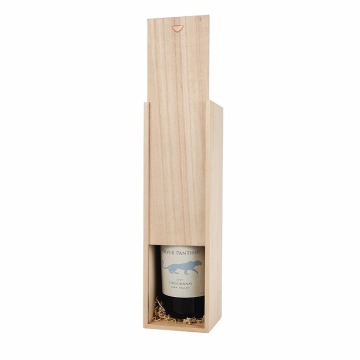 Pine Wood Unfinished wooden crafts wine box with Slide Lids