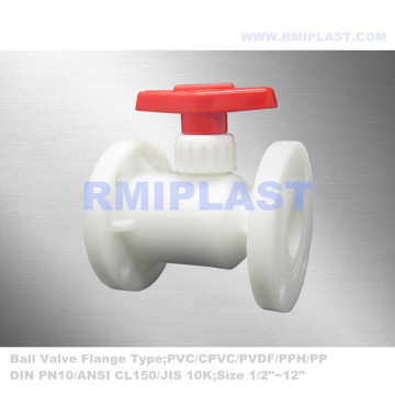 PVDF Ball Valve Lever Operate For Chemical