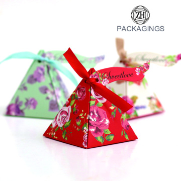 New Design Pyramid Paper Candy Box Gift Box
