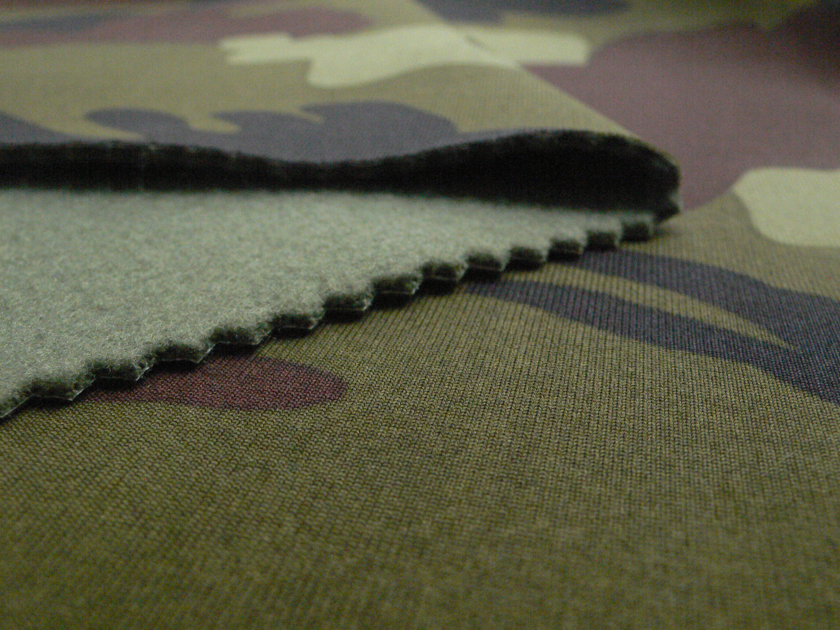 Ireland Elastic Knitting Polyester Composite Camouflage Fabric 