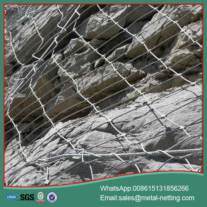 galvanized slope protecting net rockfall netting