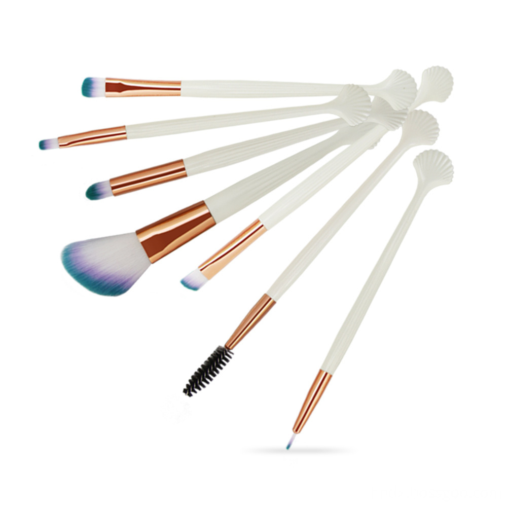 7 Pieces Shell Makeup Brushes Suit 6