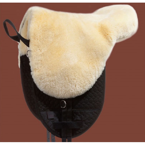 Genuine sheepskin luxury saddle pad