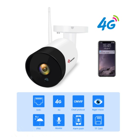 GSM 4G SIM Card Wireless IP Camera