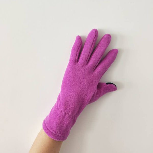 Touch Screen Fleece Gloves For Ladies Back
