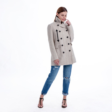 Fashion double-breasted cashmere overcoat