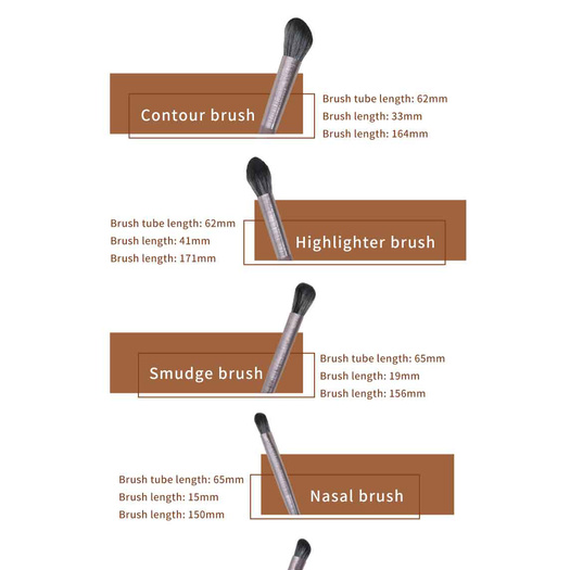 10 Pcs b s mall makeup brushes set