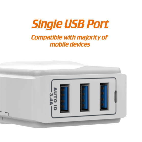 Wall Charger 3 Port USB Charger 3.4A Universal