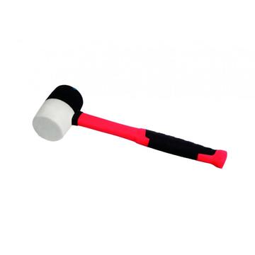 white and black rubber with fiberglass handle 24oz