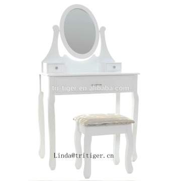 white dressing table vanity set makeup bedroom mirrored furniture with mirror and stool