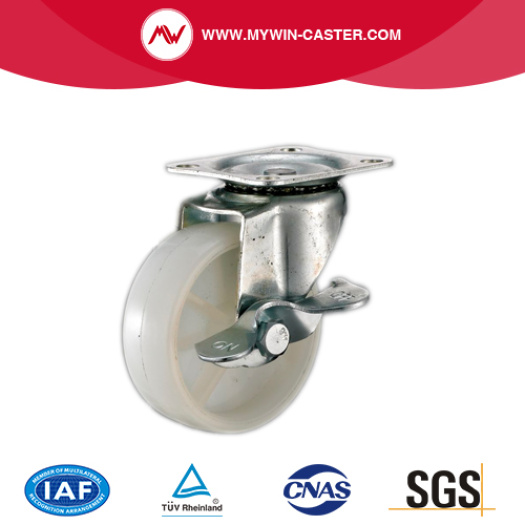 White PP Light Duty Industrial Casters