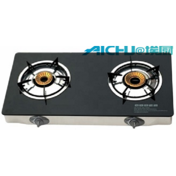 2 Burners Big Stainless Steel Gas Stove