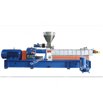 Double screw extruder for plastic