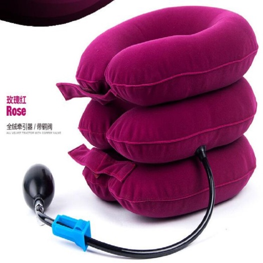 Medical air cervical inflatable neck traction devices