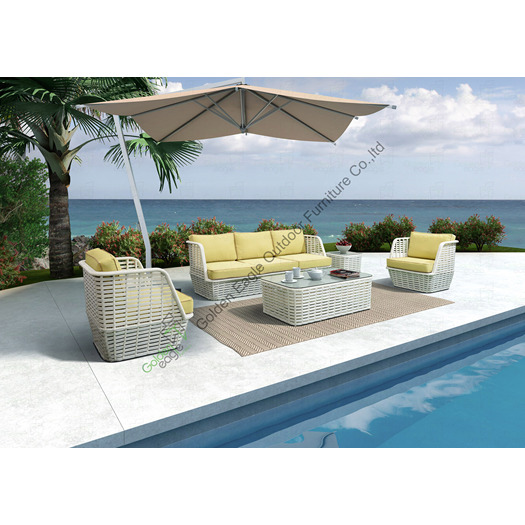 PE Rattan garden furniture aluminium sofa set