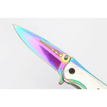 Colorful Titanium Rainbow Pocket Knife