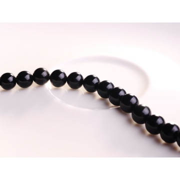 8MM Natural Black Obsidian Round Gemstone Beads 16
